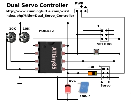 attiny85, servo controler