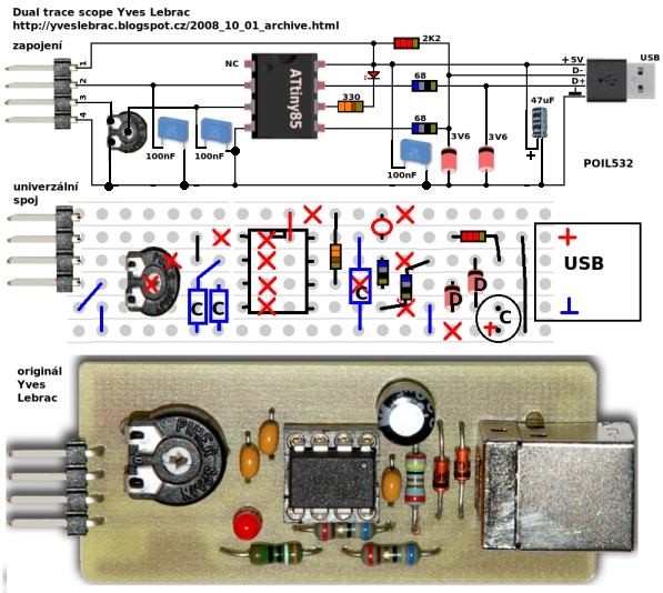 attiny85, trace scope